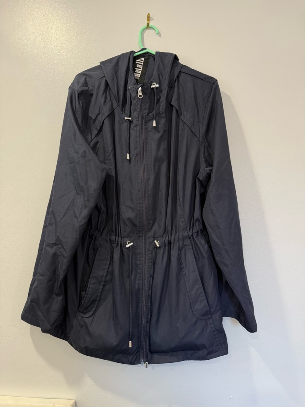 Women’s Navy Hooded Anorak Jacket - Picture 2 of 3